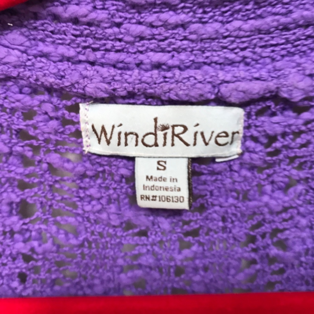 WindiRiver Purple Women's Soft Cardigan Sweater - Picture 6 of 16